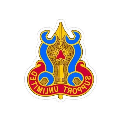 737 Maintenance Battalion (U.S. Army) REVERSE PRINT Transparent Die-Cut STICKER 4 Inch Die-Cut Transparent - The Sticker Space