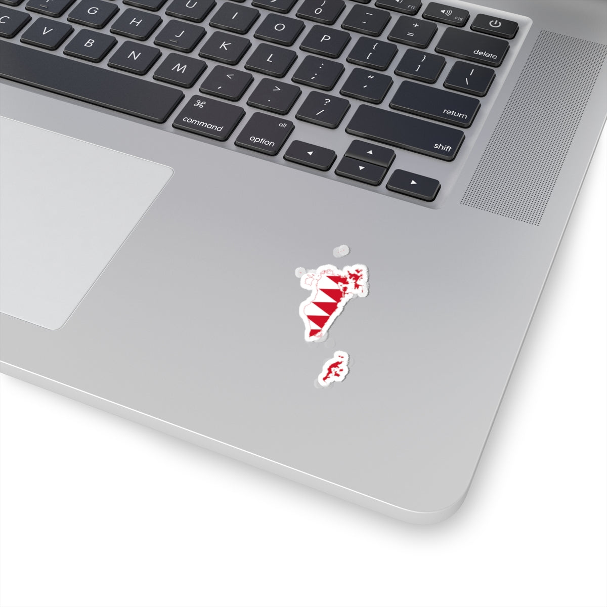Flag-map of Bahrain2 (Bahrain) STICKER Vinyl Kiss-Cut Decal