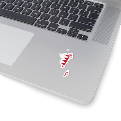 Flag-map of Bahrain2 (Bahrain) STICKER Vinyl Kiss-Cut Decal