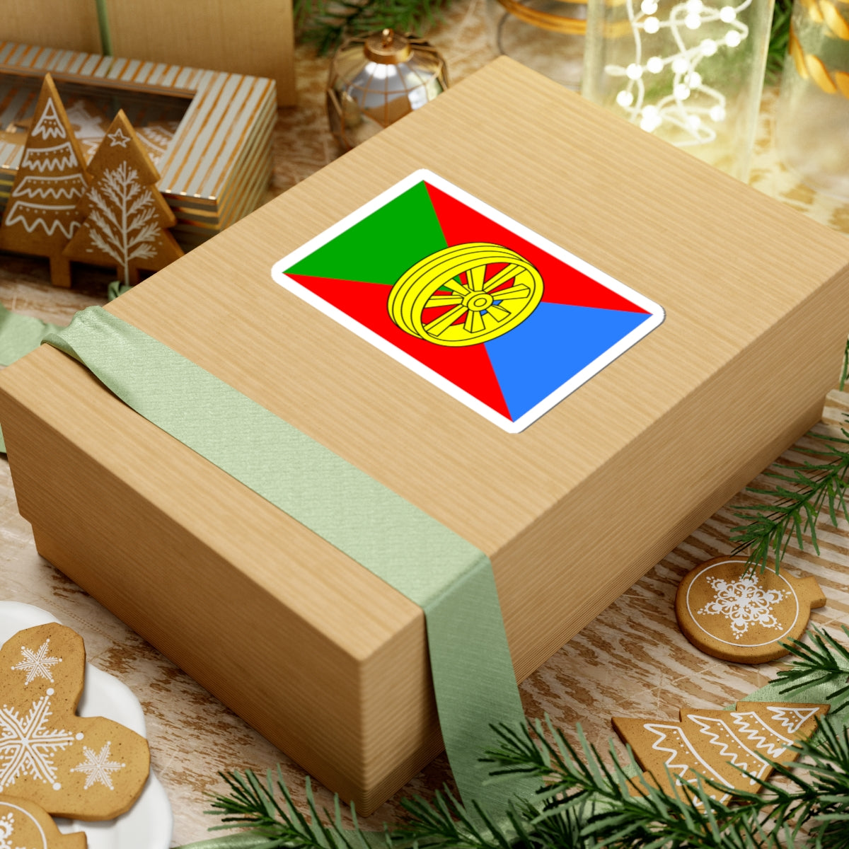 Flag of Gryazi rayon Lipetsk oblast (Russia) STICKER Vinyl Kiss-Cut Decal