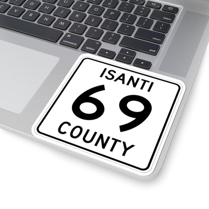 Isanti County 69 MN (Minnesota) (Road Sign) STICKER Vinyl Kiss-Cut Decal