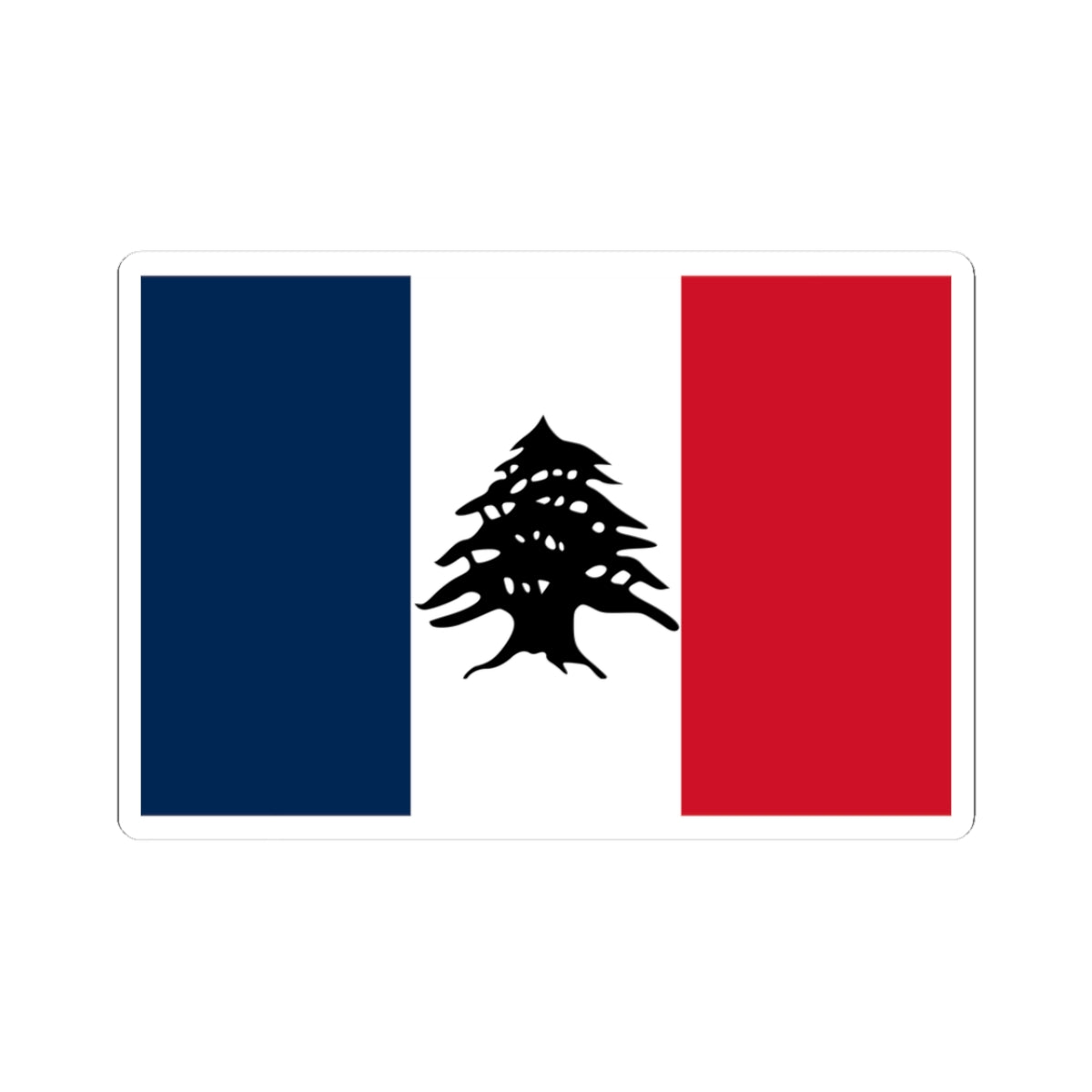 Flag of Lebanon during French Mandate 1920-1943 2 (Lebanon) STICKER Vinyl Kiss-Cut Decal