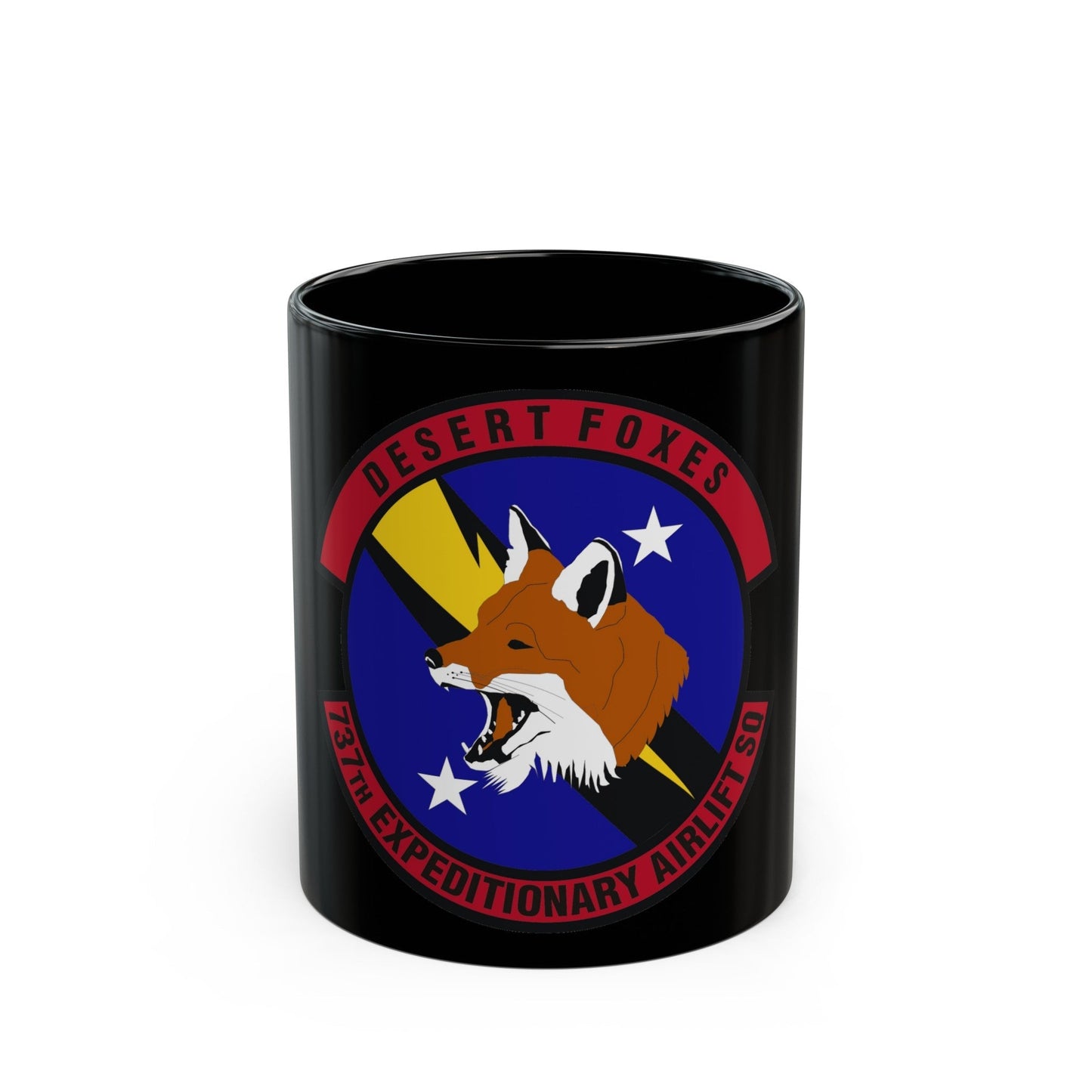 737th Expeditionary Airlift Squadron (U.S. Air Force) Black Coffee Mug-11oz-The Sticker Space