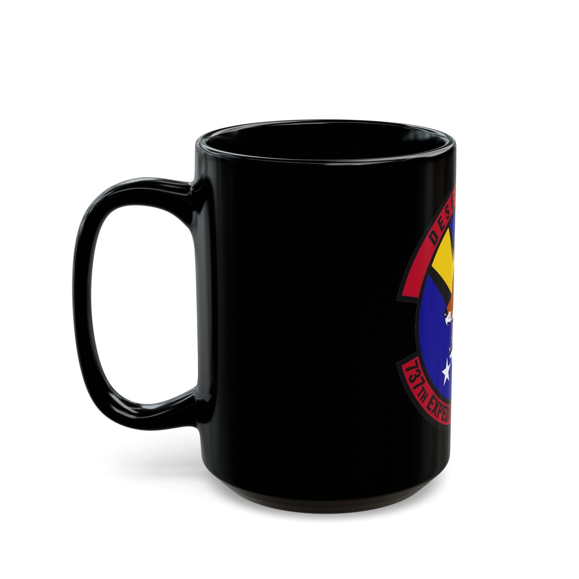 737th Expeditionary Airlift Squadron (U.S. Air Force) Black Coffee Mug-The Sticker Space