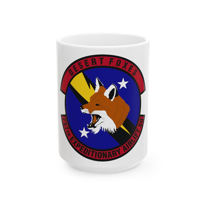 737th Expeditionary Airlift Squadron (U.S. Air Force) White Coffee Mug-15oz-The Sticker Space