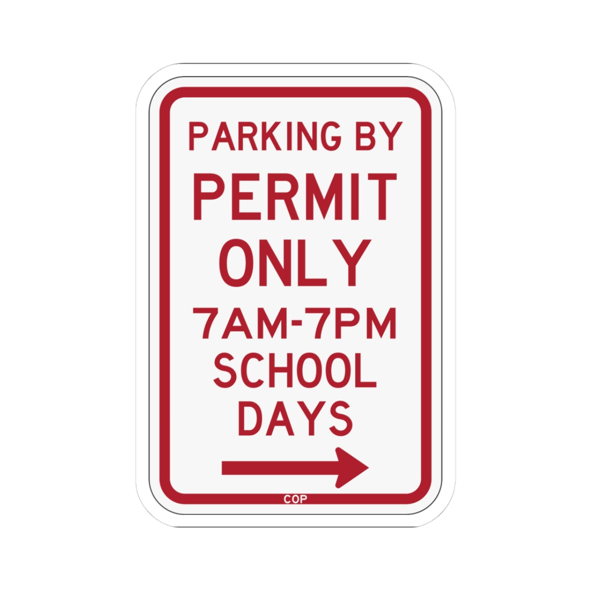 PBOT Road sign P4456R (Oregon) (Road Sign) STICKER Vinyl Kiss-Cut Decal