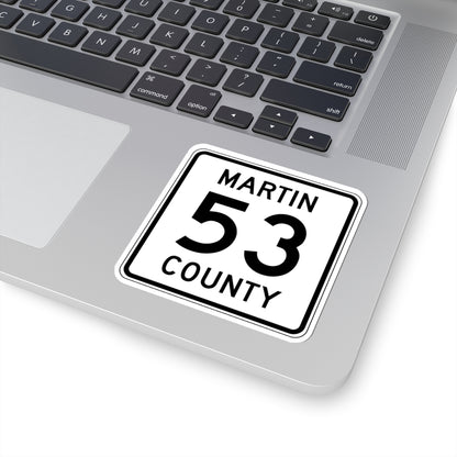 Martin County Route 53 MN (Minnesota) (Road Sign) STICKER Vinyl Kiss-Cut Decal