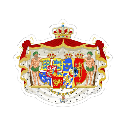 Armoiries de la reine Lovisa de Suede (Denmark) (Coat of Arms) STICKER Vinyl Kiss-Cut Decal