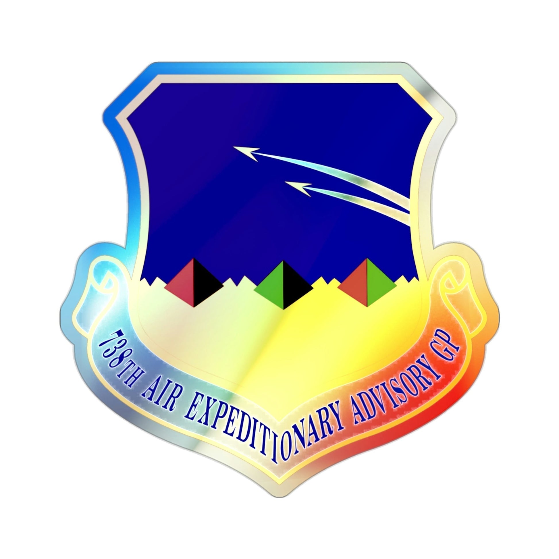 738th Air Expeditionary Advisory Group (U.S. Air Force) Holographic STICKER Die-Cut Vinyl Decal-2 Inch-The Sticker Space