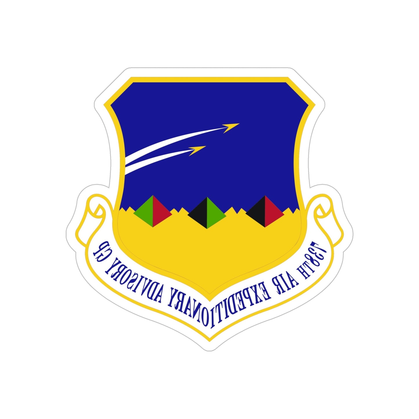 738th Air Expeditionary Advisory Group (U.S. Air Force) REVERSE PRINT Transparent STICKER-6 Inch-The Sticker Space