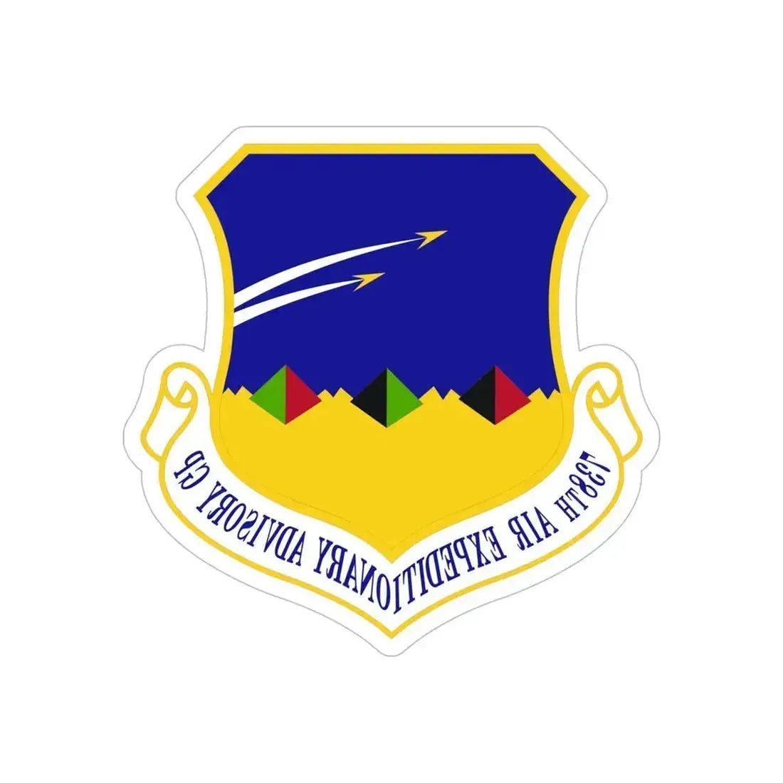 738th Air Expeditionary Advisory Group (U.S. Air Force) REVERSE PRINT Transparent Die-Cut STICKER 6 Inch Die-Cut Transparent - The Sticker Space
