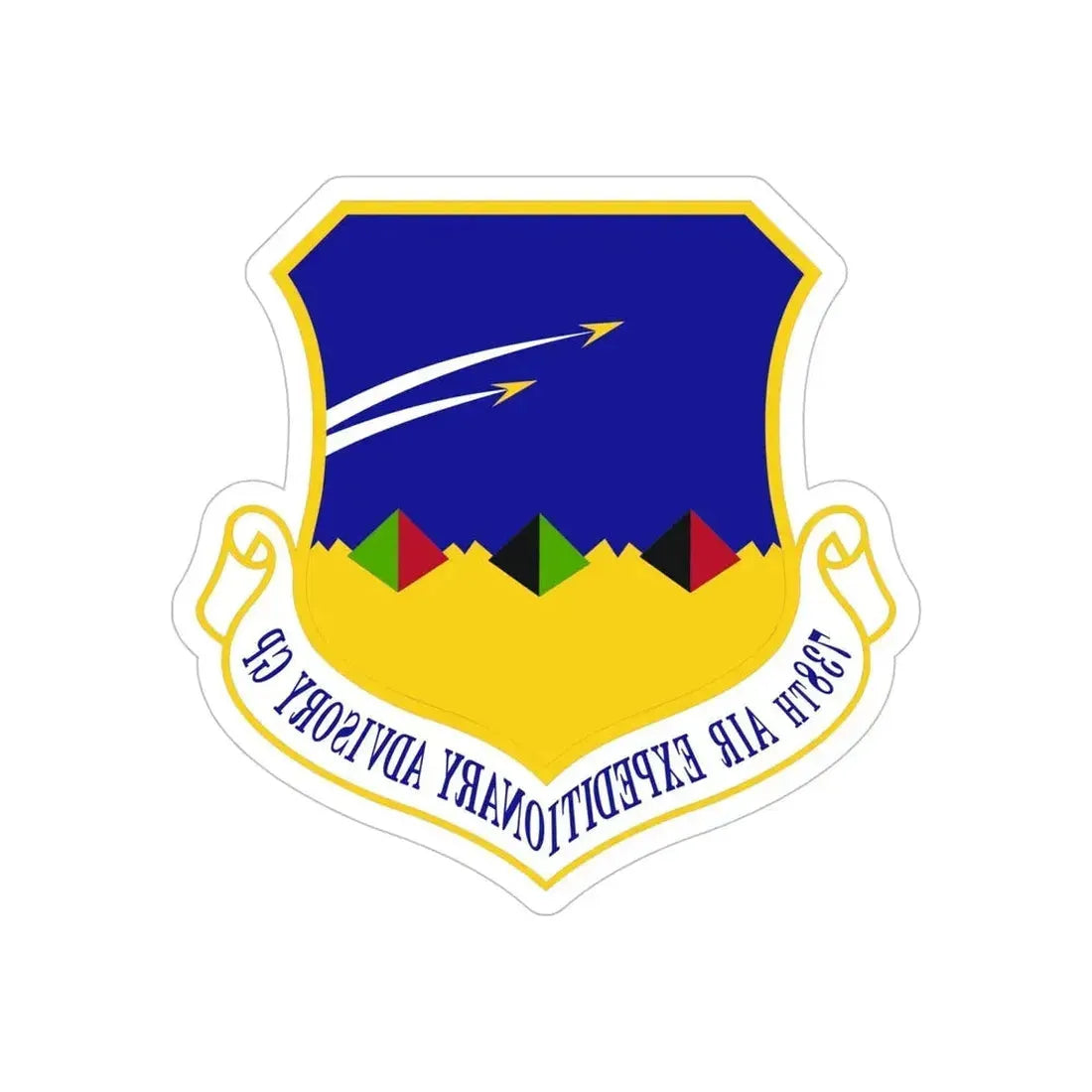 738th Air Expeditionary Advisory Group (U.S. Air Force) REVERSE PRINT Transparent Die-Cut STICKER - The Sticker Space