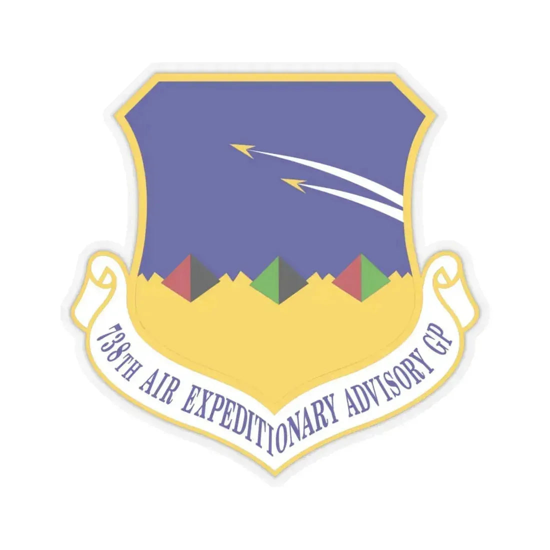 738th Air Expeditionary Advisory Group (U.S. Air Force) STICKER Vinyl Kiss-Cut Decal 4 Inch Transparent - The Sticker Space
