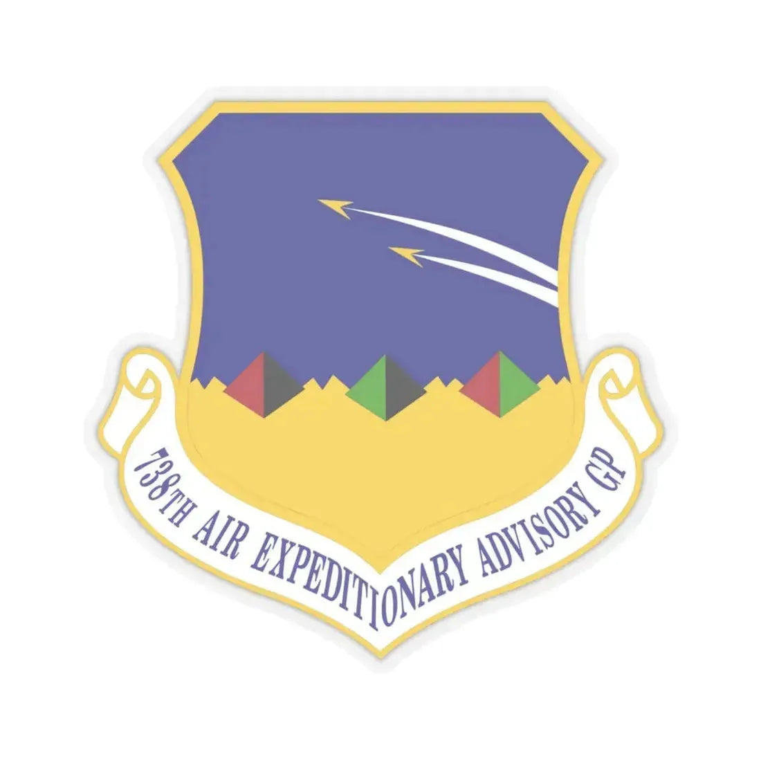 738th Air Expeditionary Advisory Group (U.S. Air Force) STICKER Vinyl Kiss-Cut Decal 6 Inch Transparent - The Sticker Space