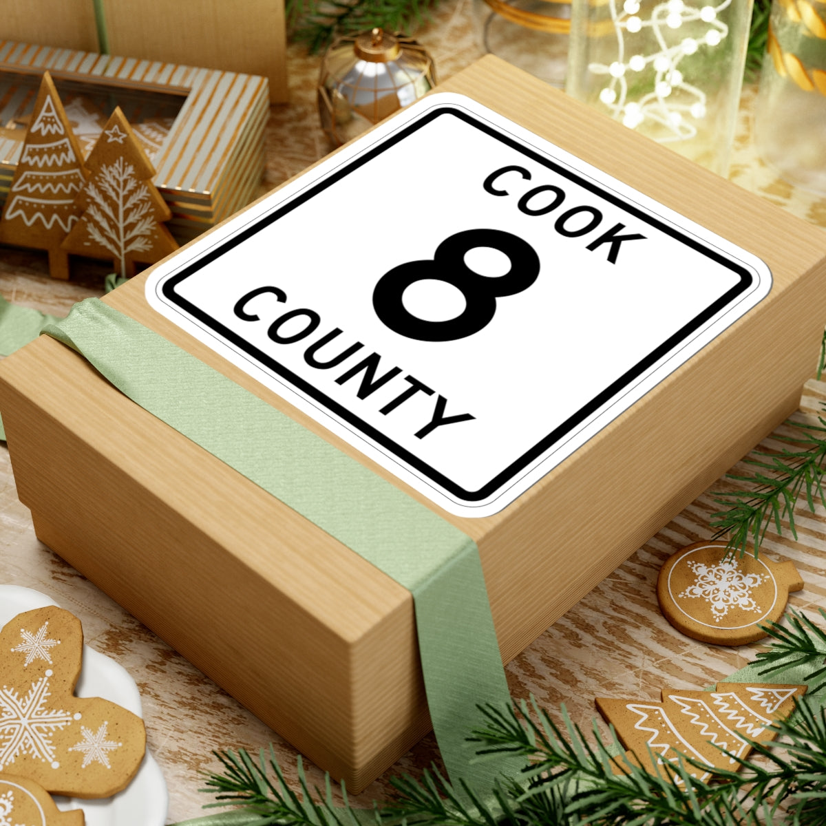 Cook County 8 MN (Minnesota) (Road Sign) STICKER Vinyl Kiss-Cut Decal