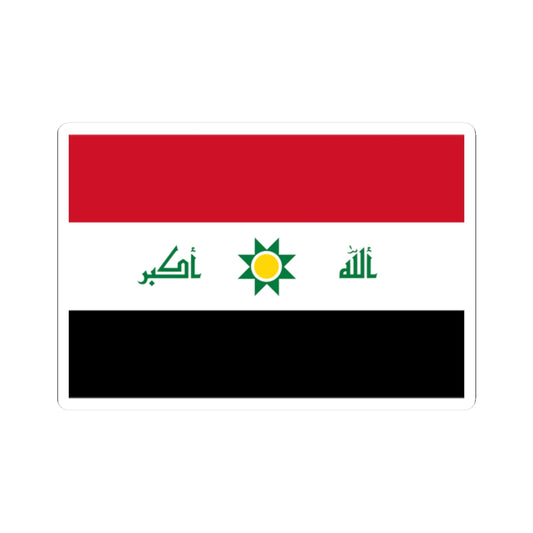 Proposed flag of Iraq first proposal 2008 (Iraq) STICKER Vinyl Kiss-Cut Decal