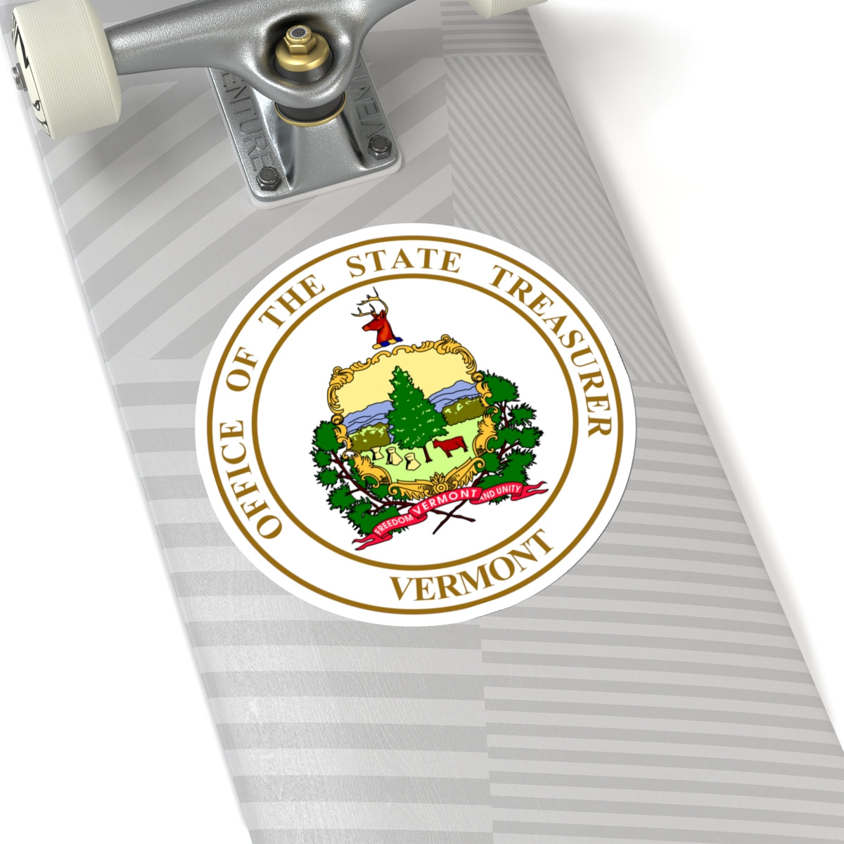 Seal of the State Treasurer of Vermont - STICKER Vinyl Kiss-Cut Decal