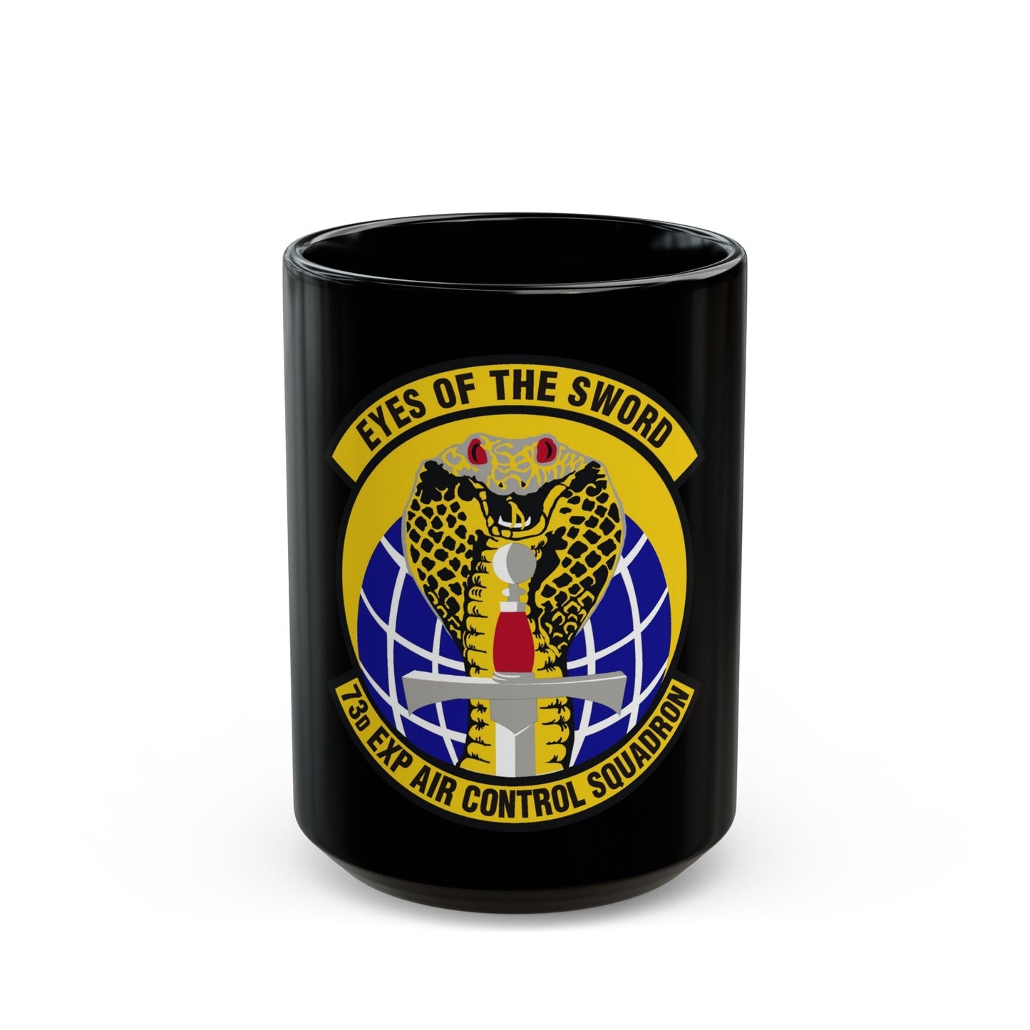 73d Expeditionary Air Control Squadron (U.S. Air Force) Black Coffee Mug-15oz-The Sticker Space