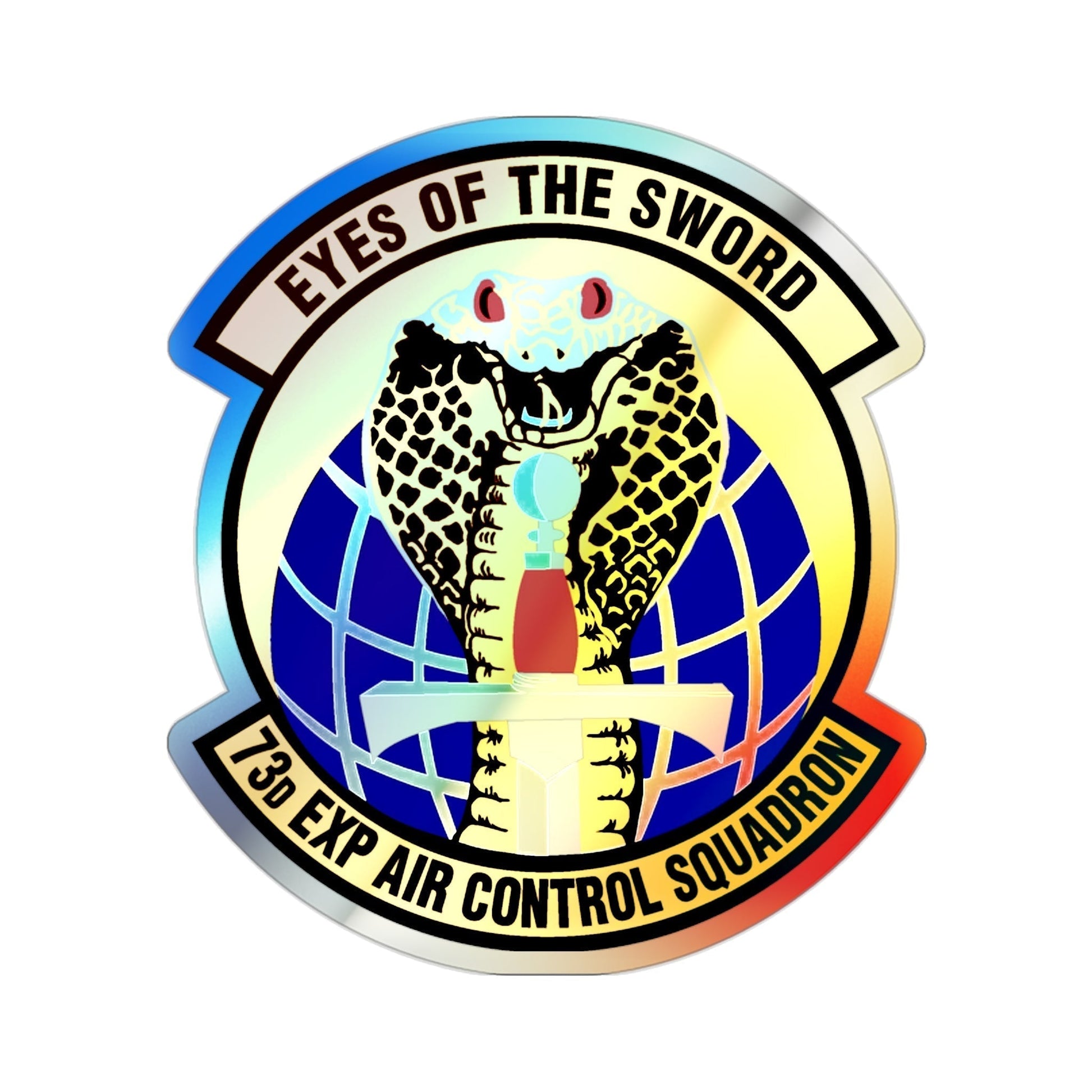 73d Expeditionary Air Control Squadron (U.S. Air Force) Holographic STICKER Die-Cut Vinyl Decal-2 Inch-The Sticker Space