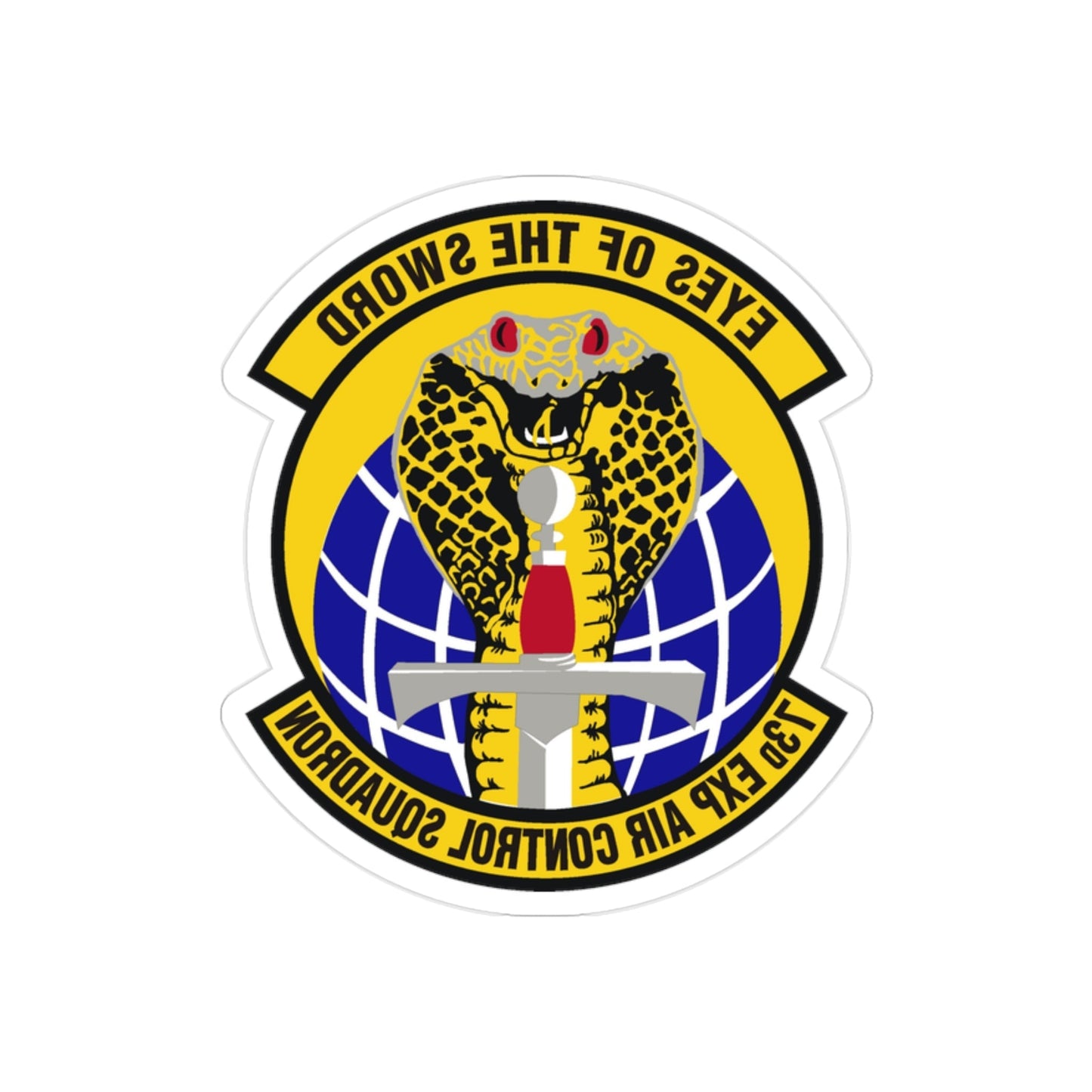 73d Expeditionary Air Control Squadron (U.S. Air Force) REVERSE PRINT Transparent STICKER-2 Inch-The Sticker Space