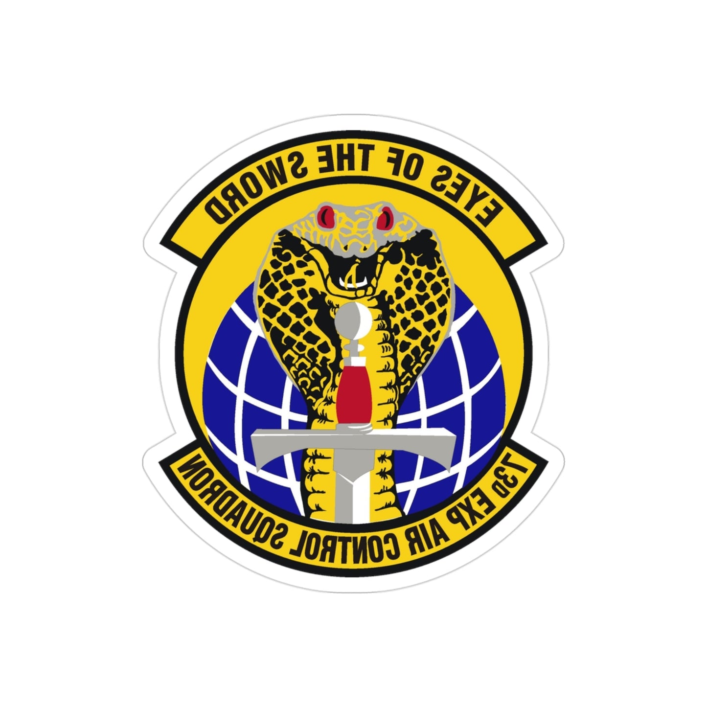 73d Expeditionary Air Control Squadron (U.S. Air Force) REVERSE PRINT Transparent STICKER-3 Inch-The Sticker Space