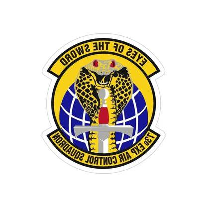 73d Expeditionary Air Control Squadron (U.S. Air Force) REVERSE PRINT Transparent Die-Cut STICKER 5 Inch Die-Cut Transparent - The Sticker Space