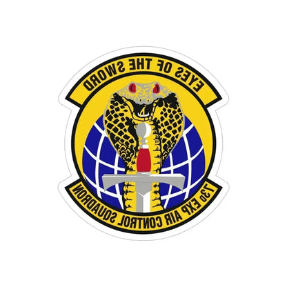 73d Expeditionary Air Control Squadron (U.S. Air Force) REVERSE PRINT Transparent Die-Cut STICKER - The Sticker Space