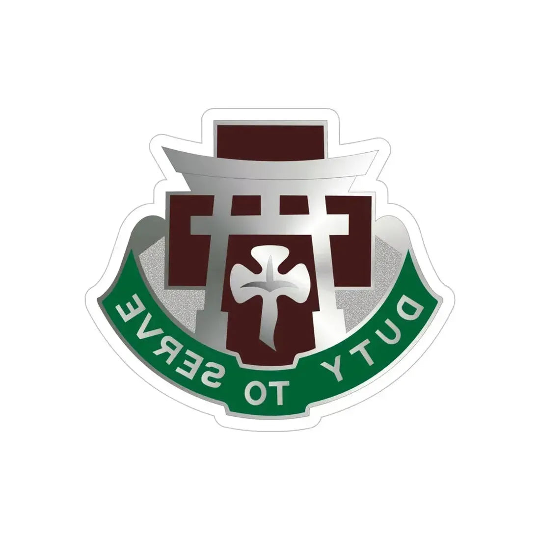74 Field Hospital (U.S. Army) REVERSE PRINT Transparent Die-Cut STICKER - The Sticker Space