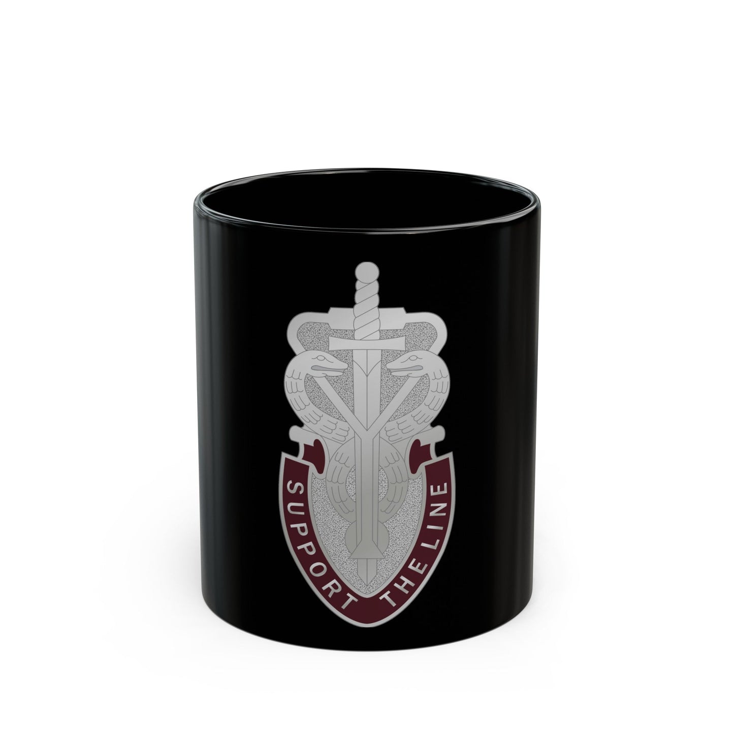 74 Medical Battalion (U.S. Army) Black Coffee Mug-11oz-The Sticker Space