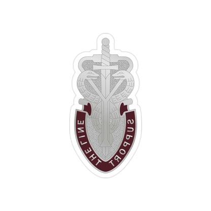 74 Medical Battalion (U.S. Army) REVERSE PRINT Transparent STICKER-2" × 2"-The Sticker Space