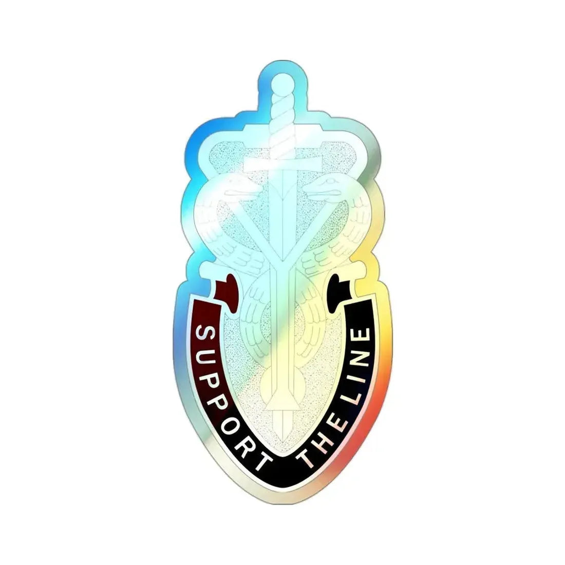 74 Medical Battalion (U.S. Army) Holographic STICKER Die-Cut Vinyl Decal 3 Inch Holographic - The Sticker Space