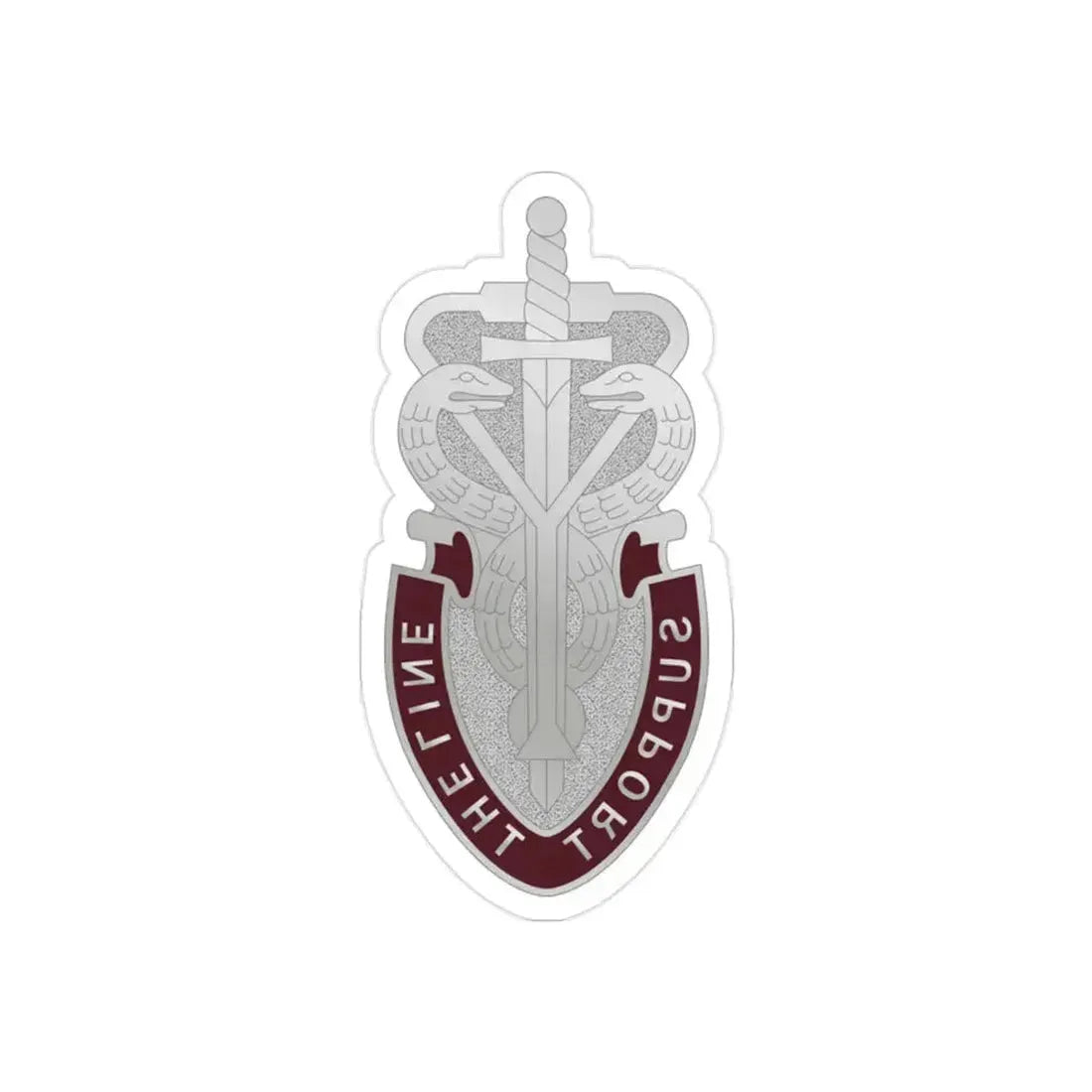 74 Medical Battalion (U.S. Army) REVERSE PRINT Transparent Die-Cut STICKER 2 Inch Die-Cut Transparent - The Sticker Space