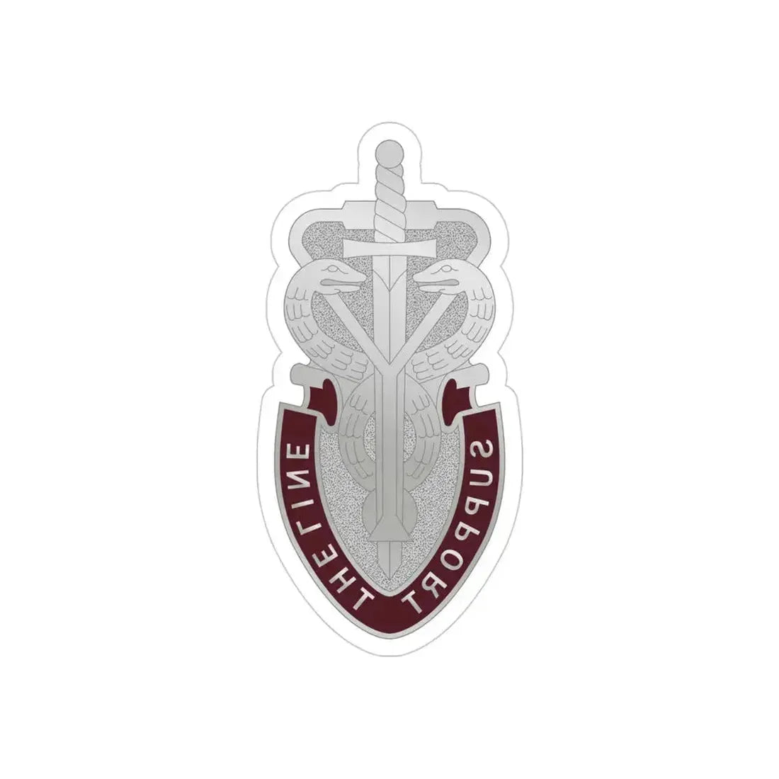 74 Medical Battalion (U.S. Army) REVERSE PRINT Transparent Die-Cut STICKER 4 Inch Die-Cut Transparent - The Sticker Space
