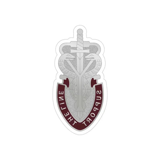 74 Medical Battalion (U.S. Army) REVERSE PRINT Transparent Die-Cut STICKER 6 Inch Die-Cut Transparent - The Sticker Space