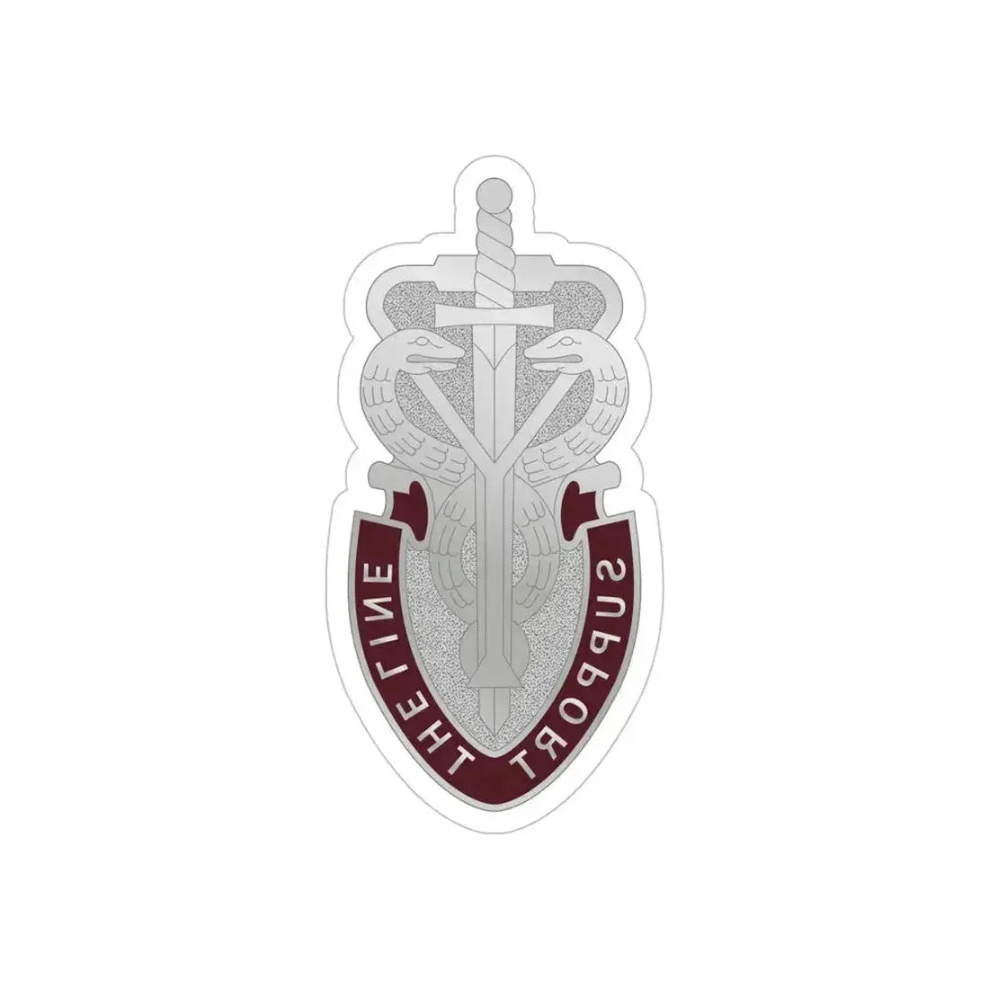 74 Medical Battalion (U.S. Army) REVERSE PRINT Transparent Die-Cut STICKER - The Sticker Space