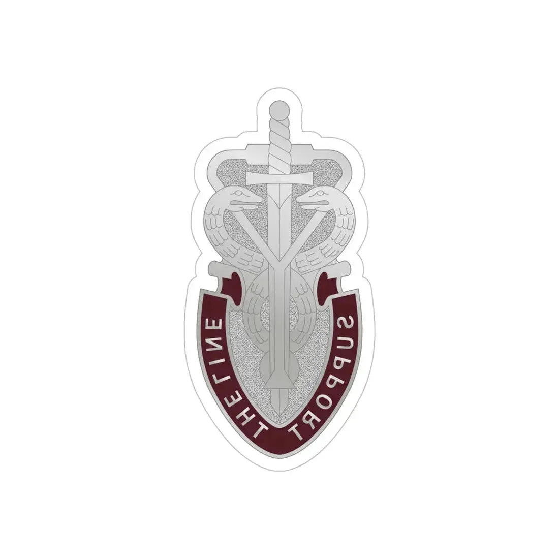 74 Medical Battalion (U.S. Army) REVERSE PRINT Transparent Die-Cut STICKER - The Sticker Space