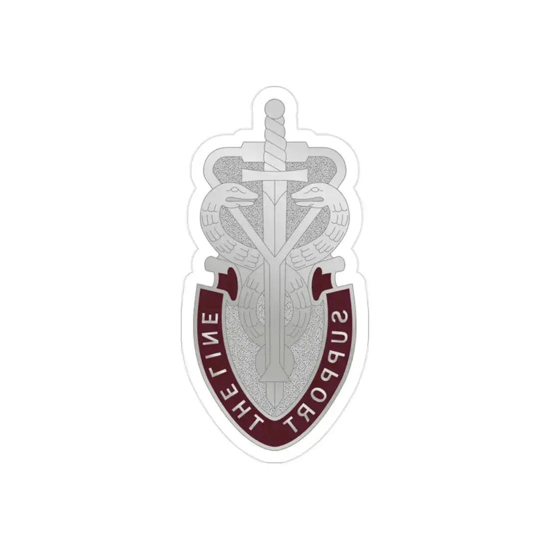 74 Medical Battalion (U.S. Army) REVERSE PRINT Transparent Die-Cut STICKER - The Sticker Space