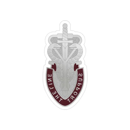 74 Medical Battalion (U.S. Army) REVERSE PRINT Transparent Die-Cut STICKER - The Sticker Space