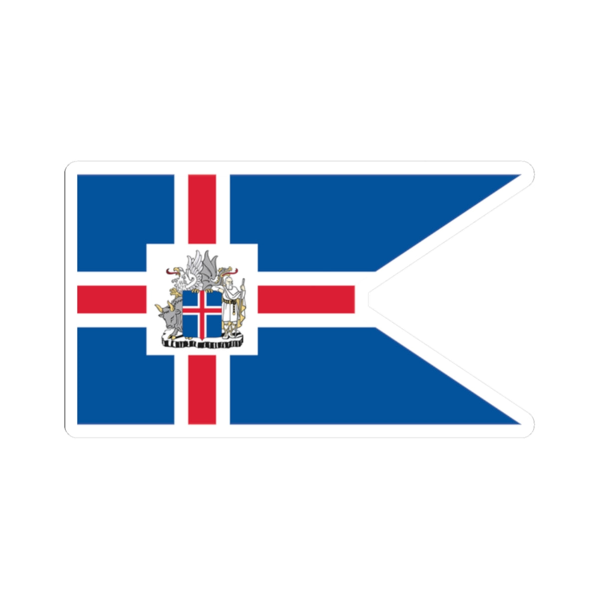 Flag of the President of Iceland (Iceland) STICKER Vinyl Kiss-Cut Decal