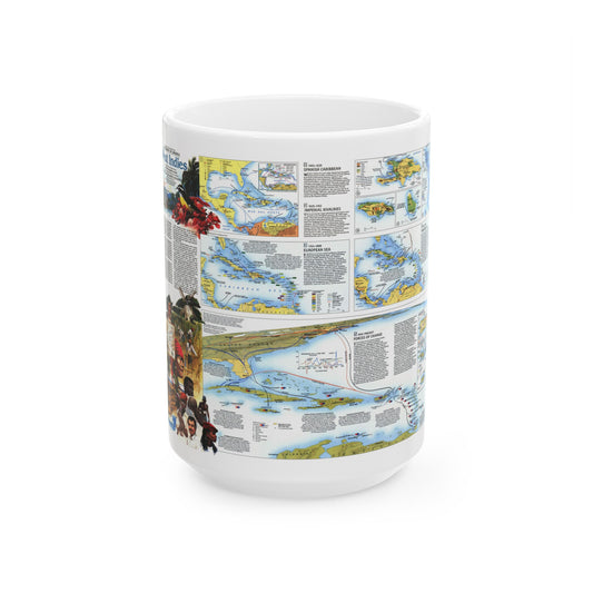 West Indies 2 (1987) (Map) White Coffee Mug-15oz-The Sticker Space