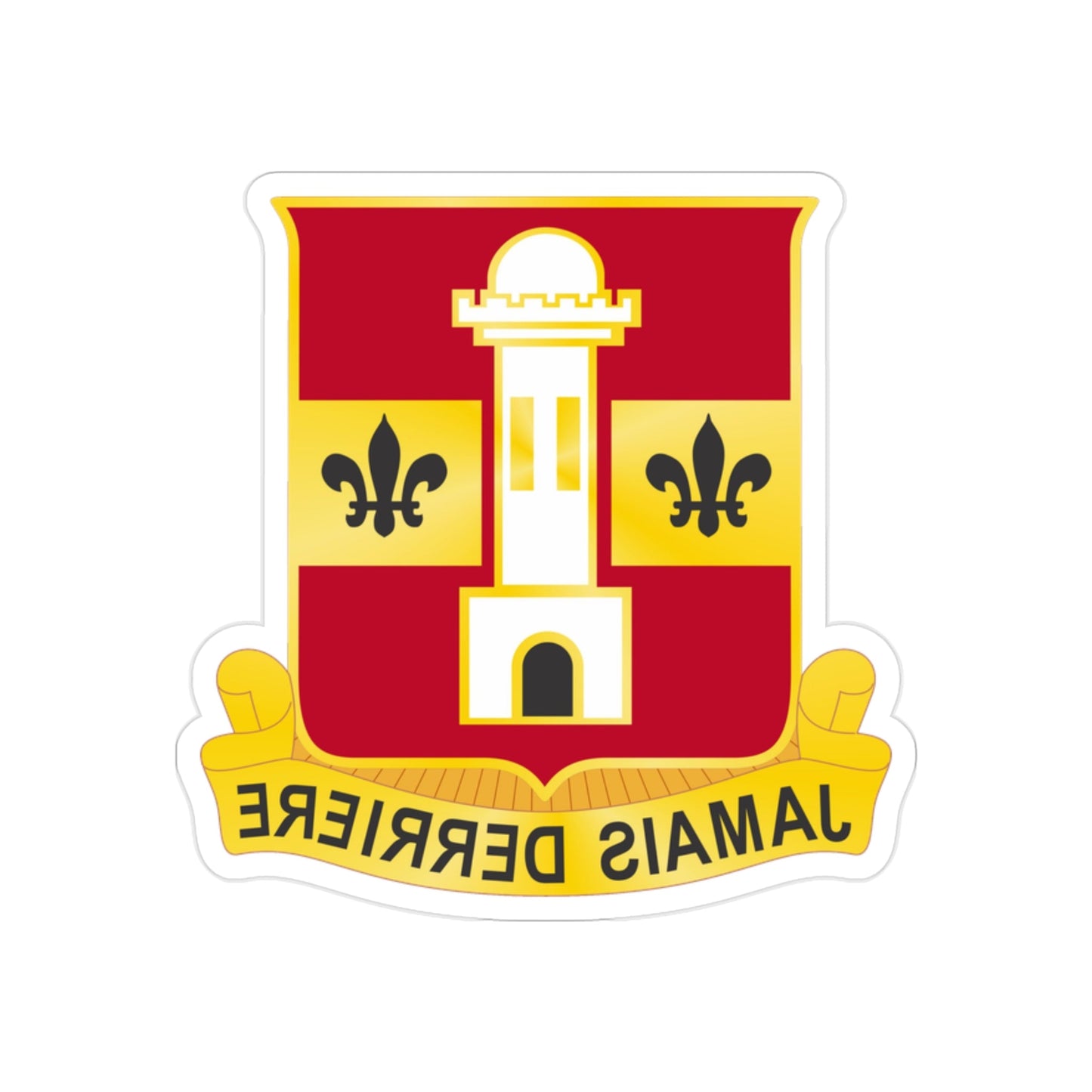 740th Antiaircraft Artillery Gun Battalion (U.S. Army) REVERSE PRINT Transparent STICKER-2" × 2"-The Sticker Space