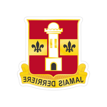 740th Antiaircraft Artillery Gun Battalion (U.S. Army) REVERSE PRINT Transparent STICKER-3" × 3"-The Sticker Space