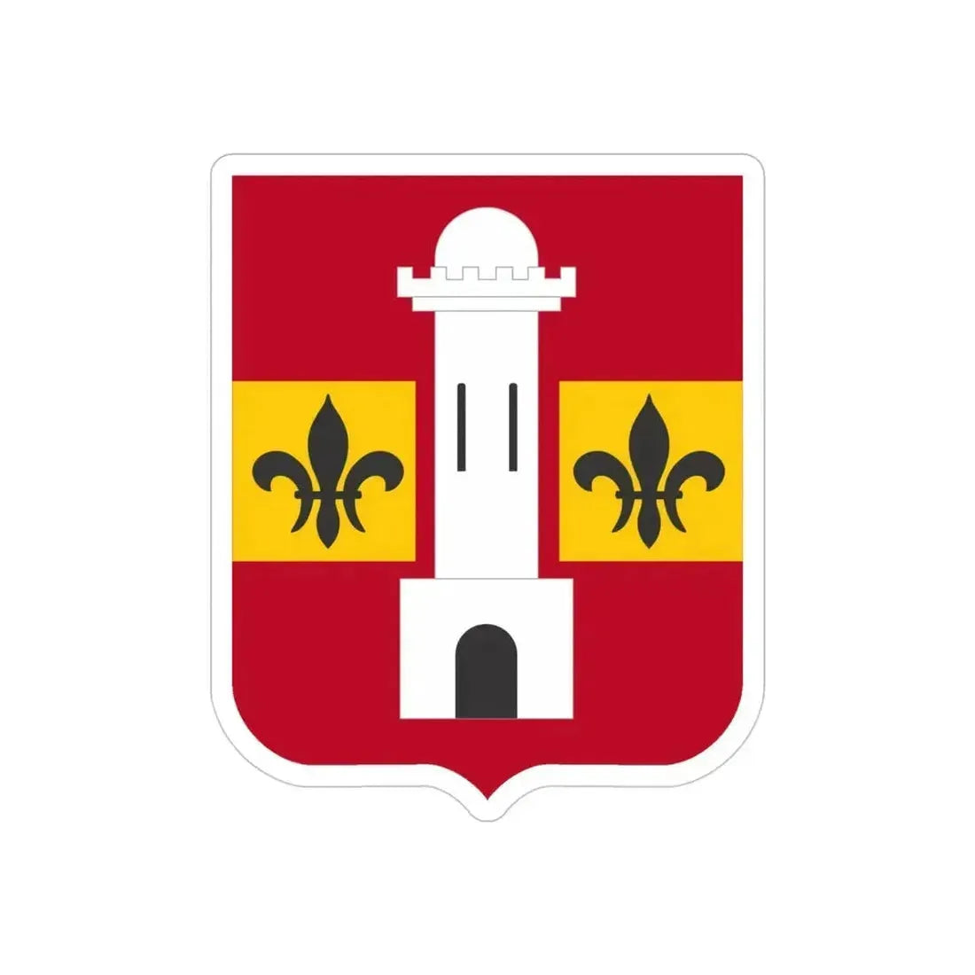 740th Antiaircraft Artillery Gun Battalion v2 (U.S. Army) REVERSE PRINT Transparent Die-Cut STICKER 4 Inch Die-Cut Transparent - The Sticker Space