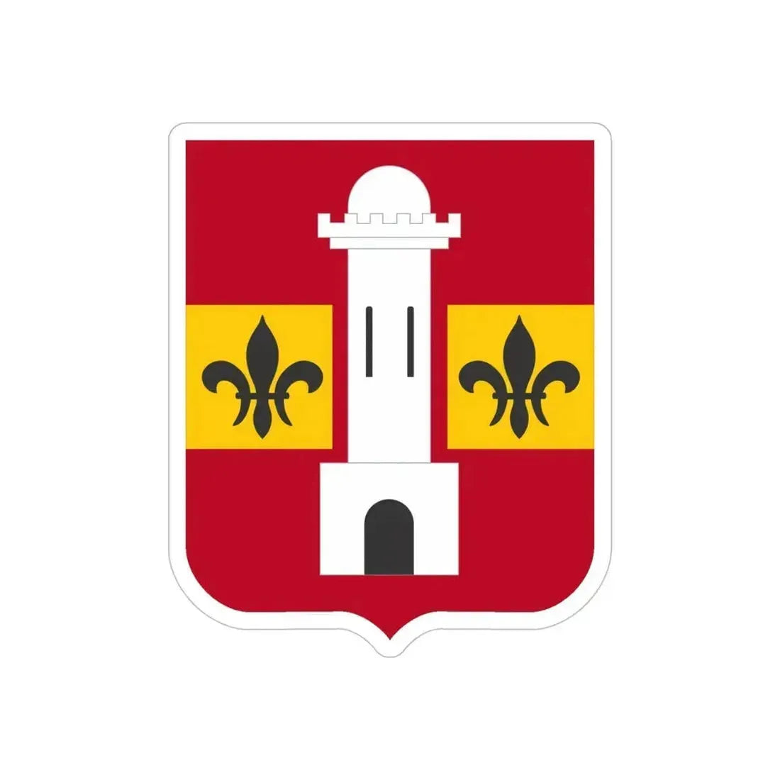 740th Antiaircraft Artillery Gun Battalion v2 (U.S. Army) REVERSE PRINT Transparent Die-Cut STICKER 5 Inch Die-Cut Transparent - The Sticker Space