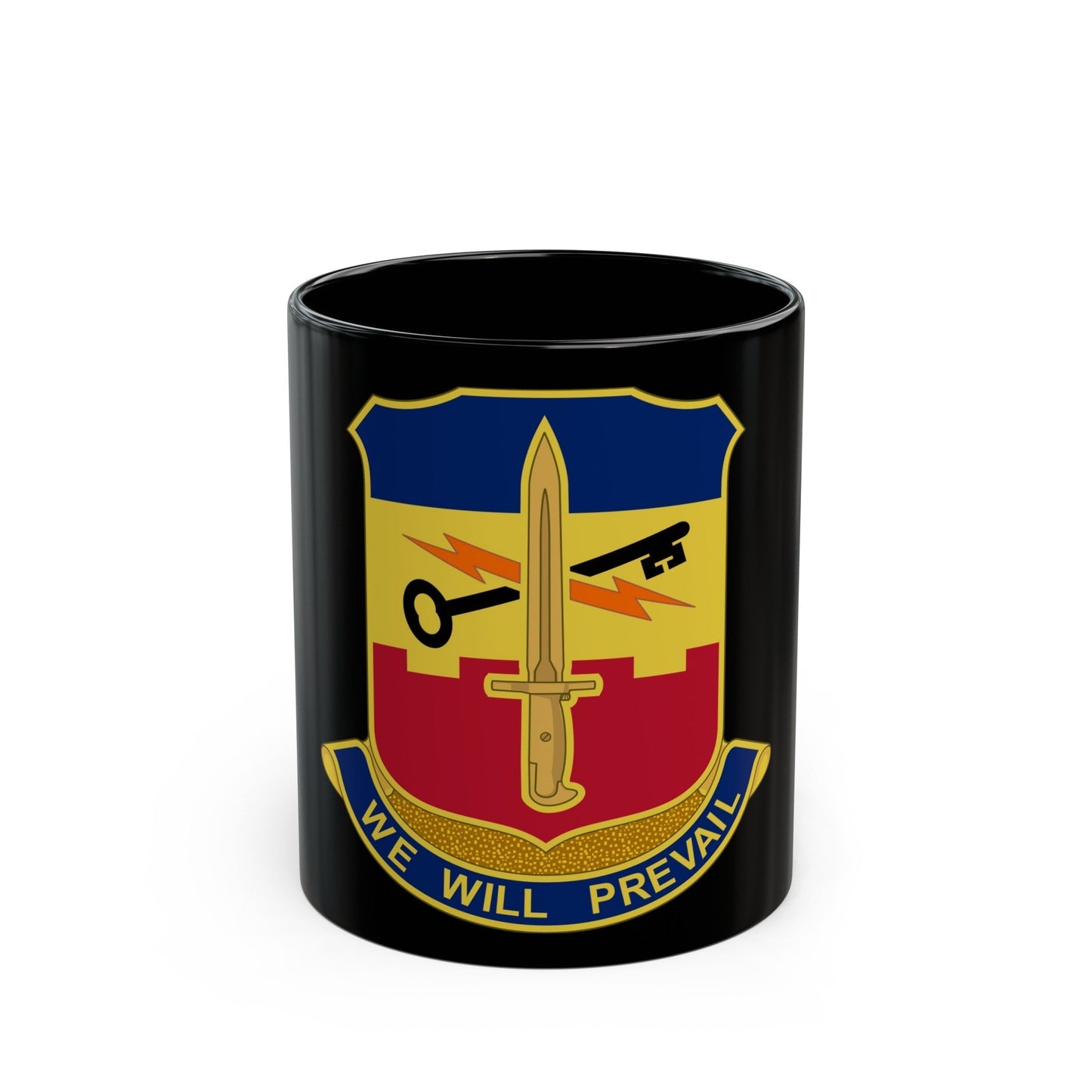 741 Engineer Battalion (U.S. Army) Black Coffee Mug-11oz-The Sticker Space