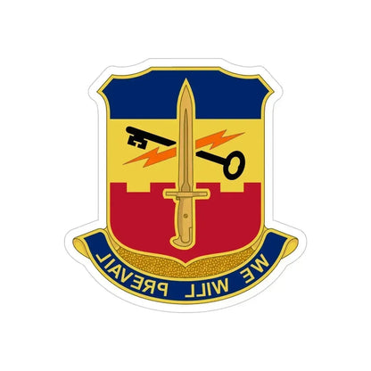 741 Engineer Battalion (U.S. Army) REVERSE PRINT Transparent Die-Cut STICKER - The Sticker Space