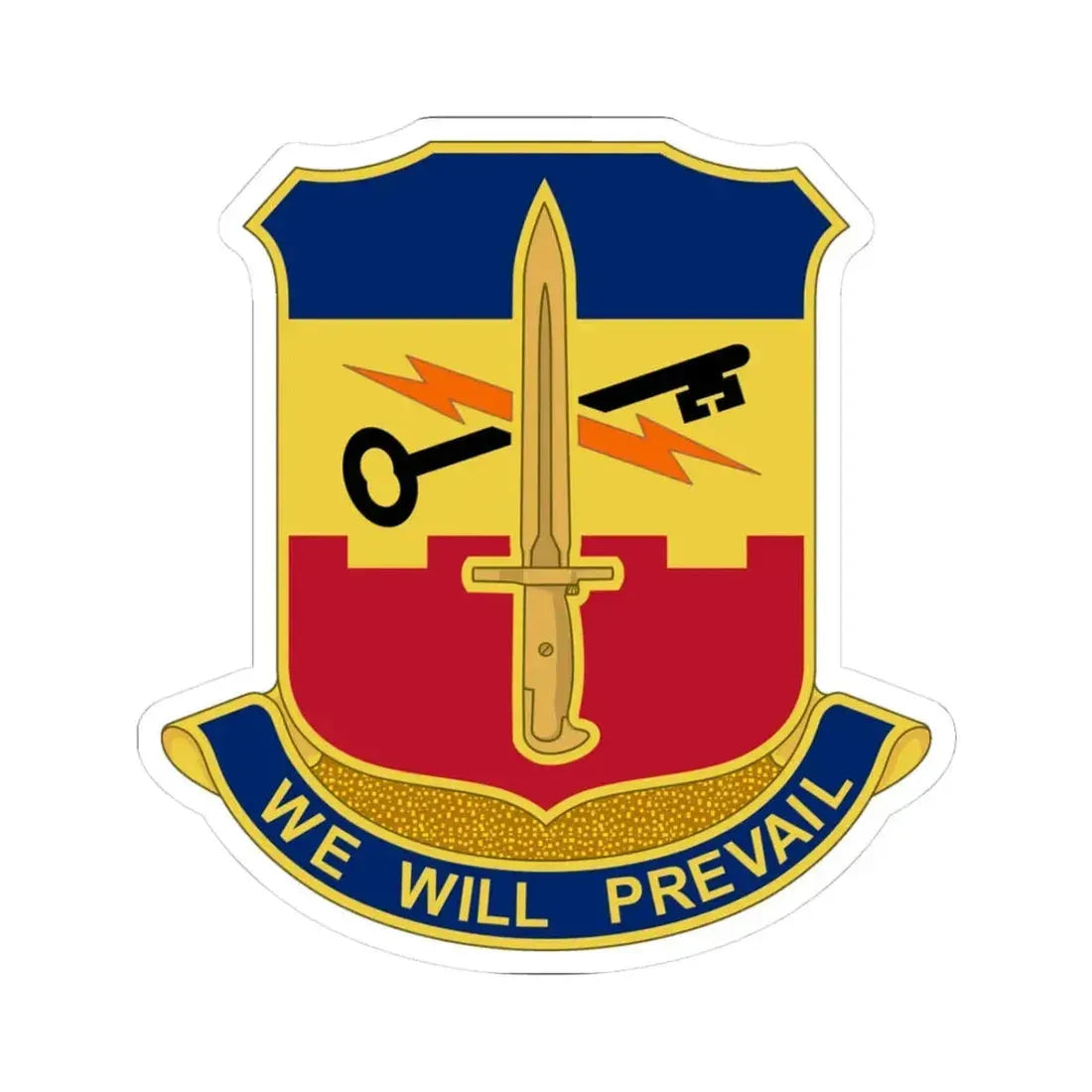 741 Engineer Battalion (U.S. Army) STICKER Vinyl Kiss-Cut Decal 3 Inch White - The Sticker Space