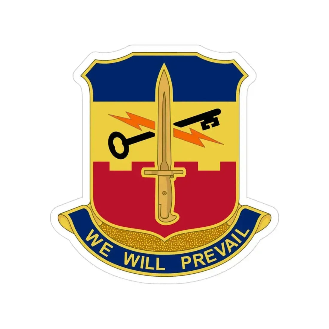 741 Engineer Battalion (U.S. Army) Transparent STICKER Die-Cut Vinyl Decal 3 Inch - The Sticker Space