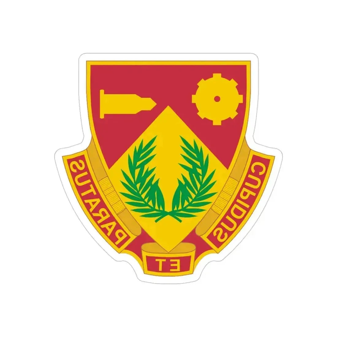 741 Ordnance Battalion (U.S. Army) REVERSE PRINT Transparent Die-Cut STICKER 4 Inch Die-Cut Transparent - The Sticker Space