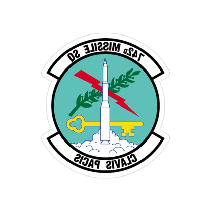 742 Missile Squadron AFGSC (U.S. Air Force) REVERSE PRINT Transparent STICKER-2 Inch-The Sticker Space